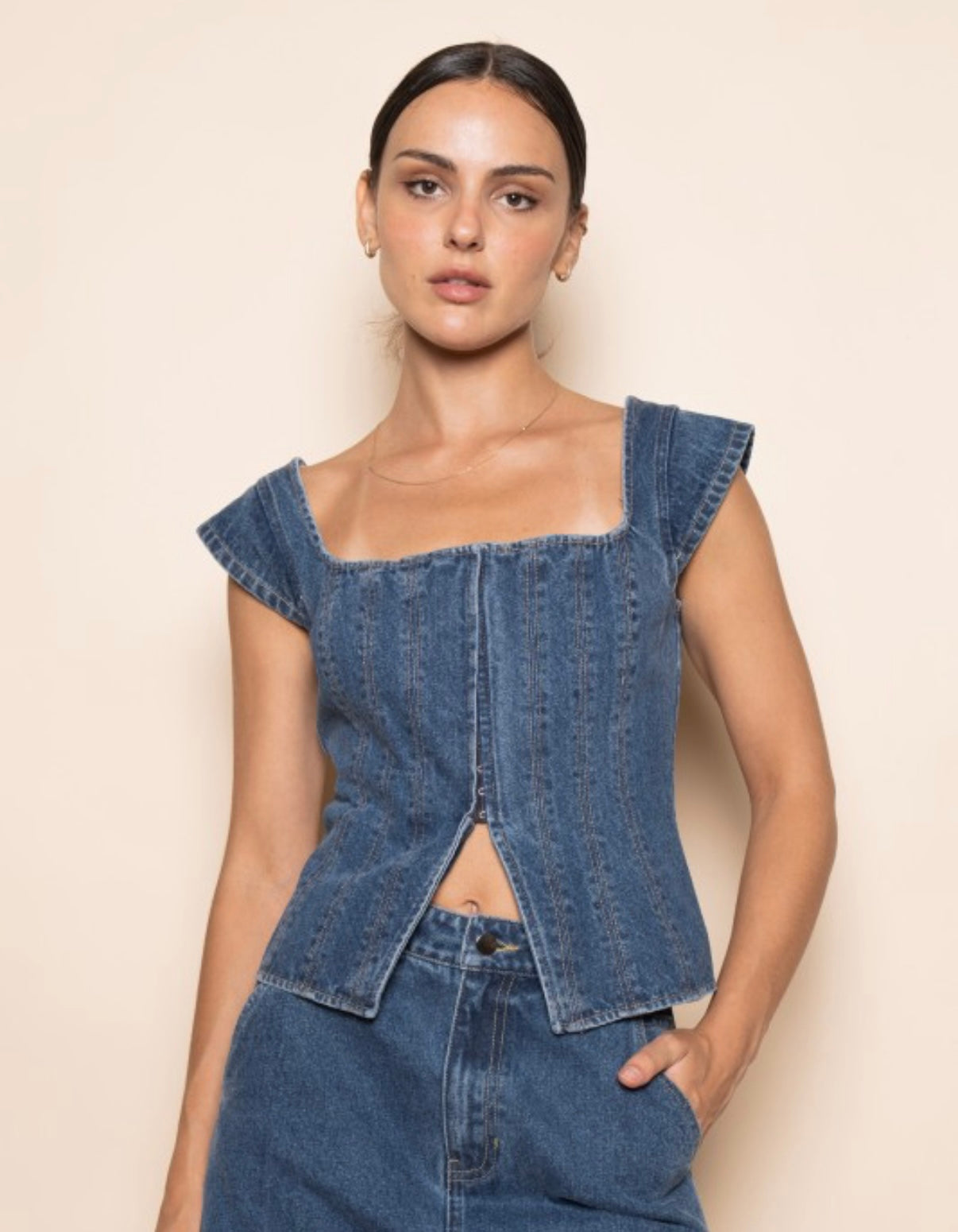 Coastal Denim Top